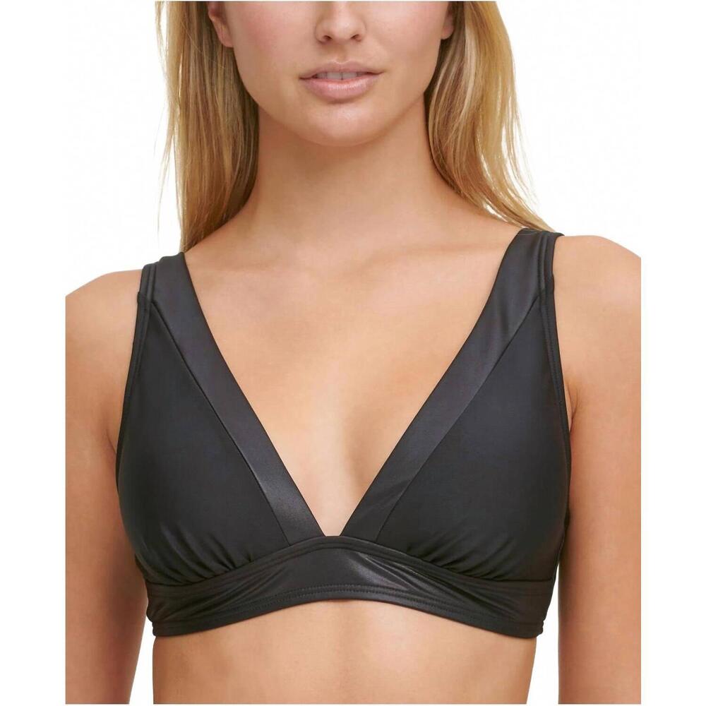 NEW DKNY bow-back bikini top in black
